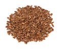 Linseed on a white background. Also known as Linseed, Flaxseed a Royalty Free Stock Photo