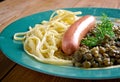 Linsen mit Spatzle Swabian dish