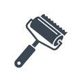 Lint remover roller minimal 2D flat solid vector icon (10 words) Royalty Free Stock Photo