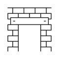 lintel building structure line icon vector illustration