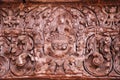 A lintel showing Vishnu on Garuda, on the north-east wall of the sanctuary.