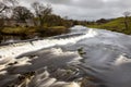 Linton Falls waterfall near Grassington in the winter