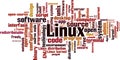 Linux word cloud Royalty Free Stock Photo