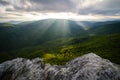 Linville Gorge Sun Rays Royalty Free Stock Photo