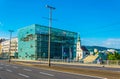 LINZ, AUSTRIA, JULY 30, 2016: View of the Ars Electronica museum of science in the Austrian city Linz....IMAGE