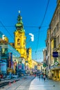 LINZ, AUSTRIA, JULY 30, 2016: View of the Ursulinenkirche church situated on the Landstrasse street in the Austrian city