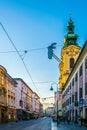 LINZ, AUSTRIA, JULY 30, 2016: View of the Ursulinenkirche church situated on the Landstrasse street in the Austrian city