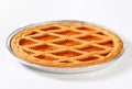 Linzer apricot tart