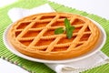 Linzer apricot tart