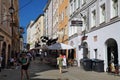 Linzer Gasse street in summer in Salzburg, Austria Royalty Free Stock Photo