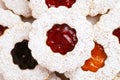 Linzer Torte Almond Cookies with Preserves Royalty Free Stock Photo