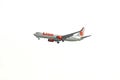 Lion Air flying in the sky of Jakarta