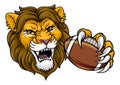 Lion American Football Sports Team Animal Mascot