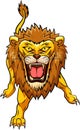 Lion angry mascot Royalty Free Stock Photo