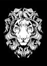 Lion art tatto illustration vector