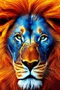 Lion Ascendance: Digital Lion Art Collection Royalty Free Stock Photo