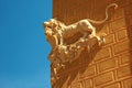 Lion bas-relief decoration in Warsaw, Poland