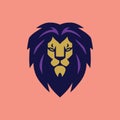 Lion Beast Head Vector Design Logo