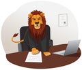 Lion businessman