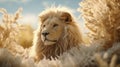 Unreal Engine 5: White Lion In Tundra - 4k Felt Stop-motion With Realistic Detailing