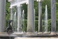 Lion cascade differs from other fountains in Peterhof, Russia