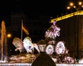 Lion chariot with fountain at Ciebeles plaza