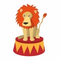 Lion circus cartoon Royalty Free Stock Photo