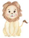 Lion clipart. Watercolor Baby lion clip art, Tropical animal illustration, Jungle , Baby Shower, Kids Birthday Party