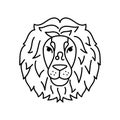 Lion color concept. Zodiac sign. Astrology and horoscope