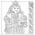 Lion coloring book page Royalty Free Stock Photo