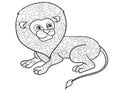 Lion coloring vector for adults animal Royalty Free Stock Photo