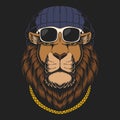 Lion cool vector illustration