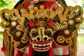 Lion costume bali style for indonesian people wear dancing in legong and barong waksirsa dance for show travelers people at Ubud