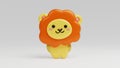 Lion cute character. 3D illustration. Cartoon Lion 3D rendering