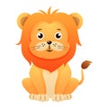Lion . Cute isolated cartoon vector