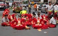 Lion Dancers Taking a Rest