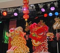 Lion Dancing Chinese New Year Celebrations in Blackburn England Royalty Free Stock Photo