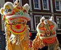 Lion Dancing Chinese New Year Celebrations in Blackburn England Royalty Free Stock Photo