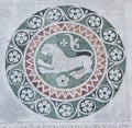 Lion in a decorative circle on the Chiesa dei Santi Giovanni e Reparata Royalty Free Stock Photo