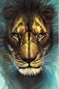 Savanna Serenity: Digital Lion Artwork Ensemble