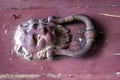 Lion door knocker Royalty Free Stock Photo