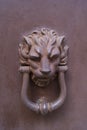 Lion door knocker Royalty Free Stock Photo