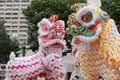 Lion, Dragon Dance in Hong Kong, China