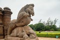 Lion and elephant statue, sun temple, konark, Orissa, Royalty Free Stock Photo