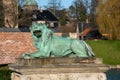 Lion at the entrance of Rosenborg Castle in Copenhagen (DK