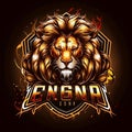 Lion esport mascot design logo