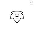 lion face leaf nature logo template vector icon element isolated Royalty Free Stock Photo