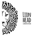 Lion face logo, sketch for your design