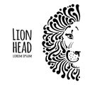 Lion face logo, sketch for your design