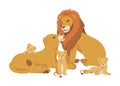 Lion Family Cartoon